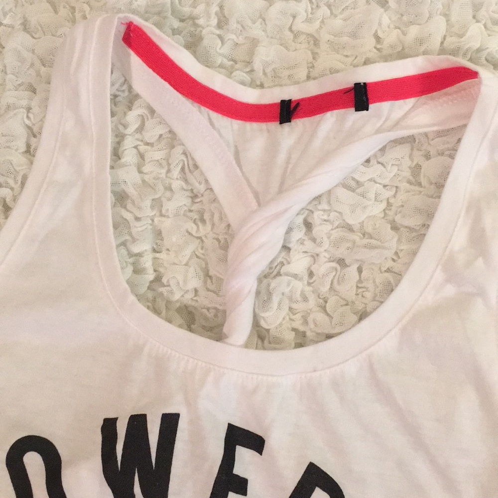 NWOT Powered By Pizza Workout Tank - Picture 3 of 5